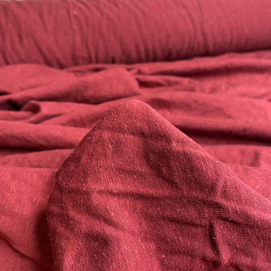 Rich Rose Chocolate - Cotton Blend Knit - Red - Bundles - FABCYCLE Deadstock and Sustainble Fabrics and Sewing Supplies (6561090470001)