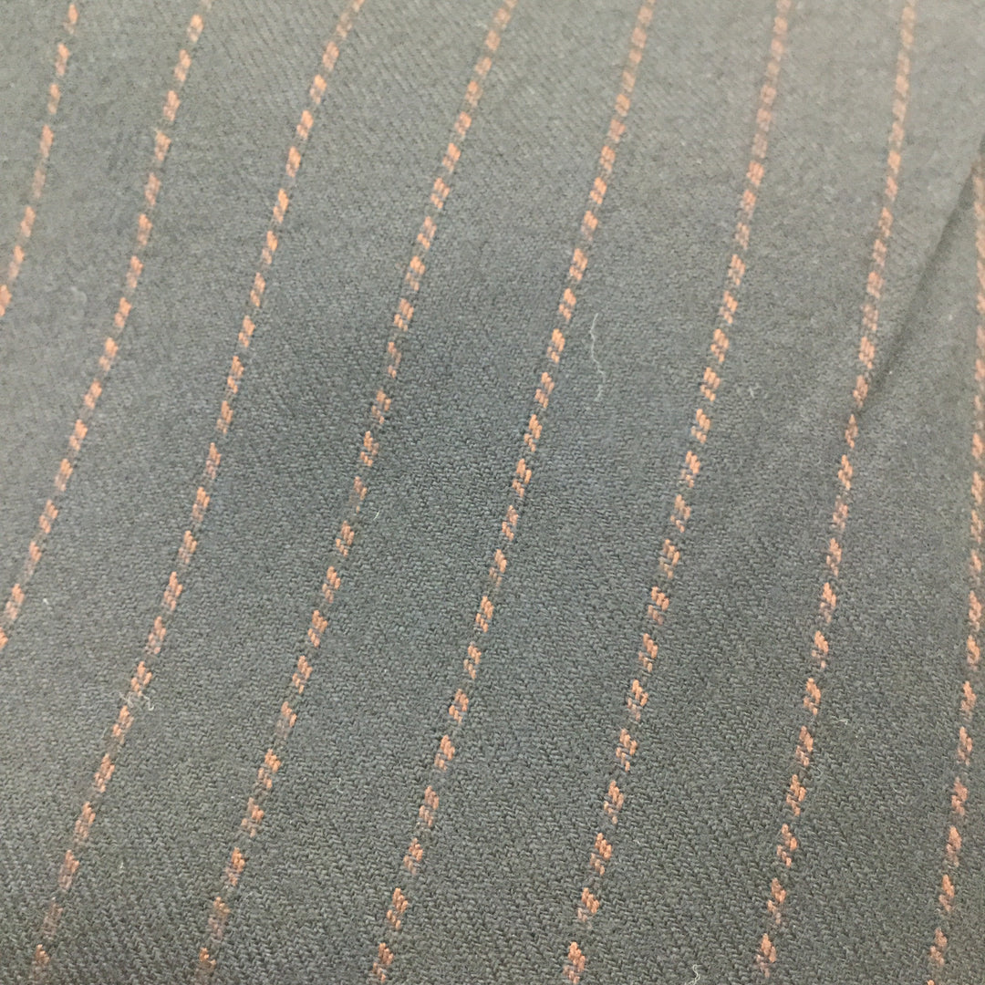 Halloween Town Stripe - Woven - Black / Copper - 1.08M Bundle - FABCYCLE Deadstock and Sustainble Fabrics and Sewing Supplies (4582496600177)