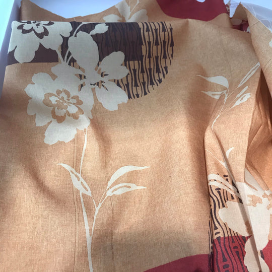 Botanical Sunset - Poly Woven Upholstery - 1/2 Meter - FABCYCLE Deadstock and Sustainble Fabrics and Sewing Supplies (4555393106033)