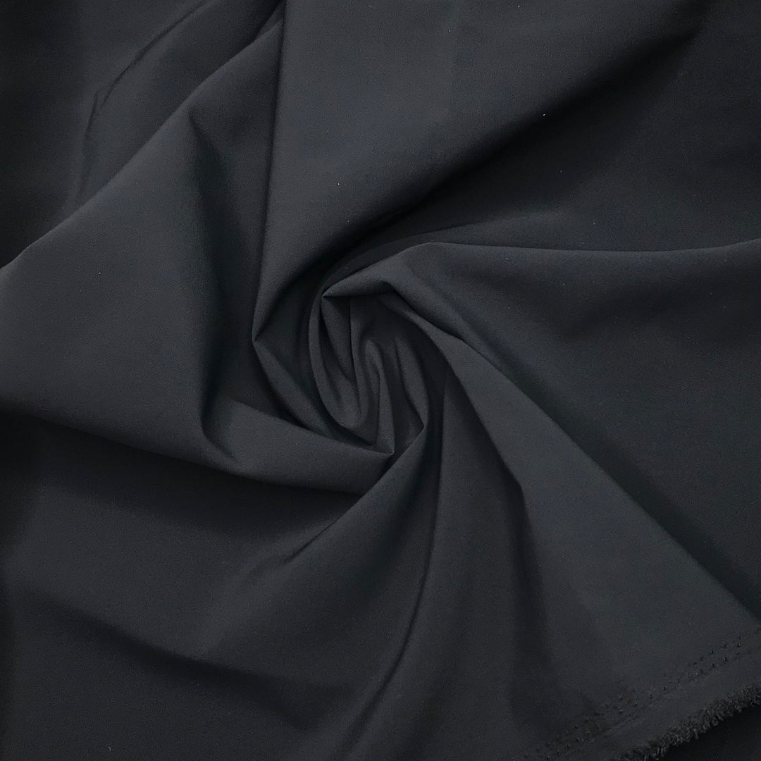 Charcoal Piece - Water Resistant Double Cloth Weave Nylon Woven - Black - 0.9M Bundle - FABCYCLE Deadstock and Sustainble Fabrics and Sewing Supplies (6589062316145)