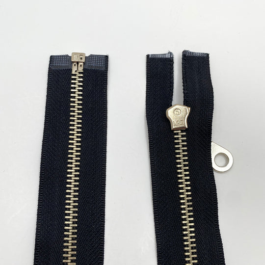 22” Metal Zipper - Separating - Black - FABCYCLE Deadstock and Sustainble Fabrics and Sewing Supplies (6570820567153)
