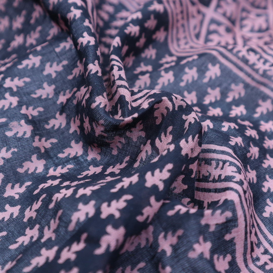 Mauve Blocked - Patterned Cotton Woven - Pink/Black - 2.3M Bundle - FABCYCLE Deadstock and Sustainble Fabrics and Sewing Supplies (4655835512945)