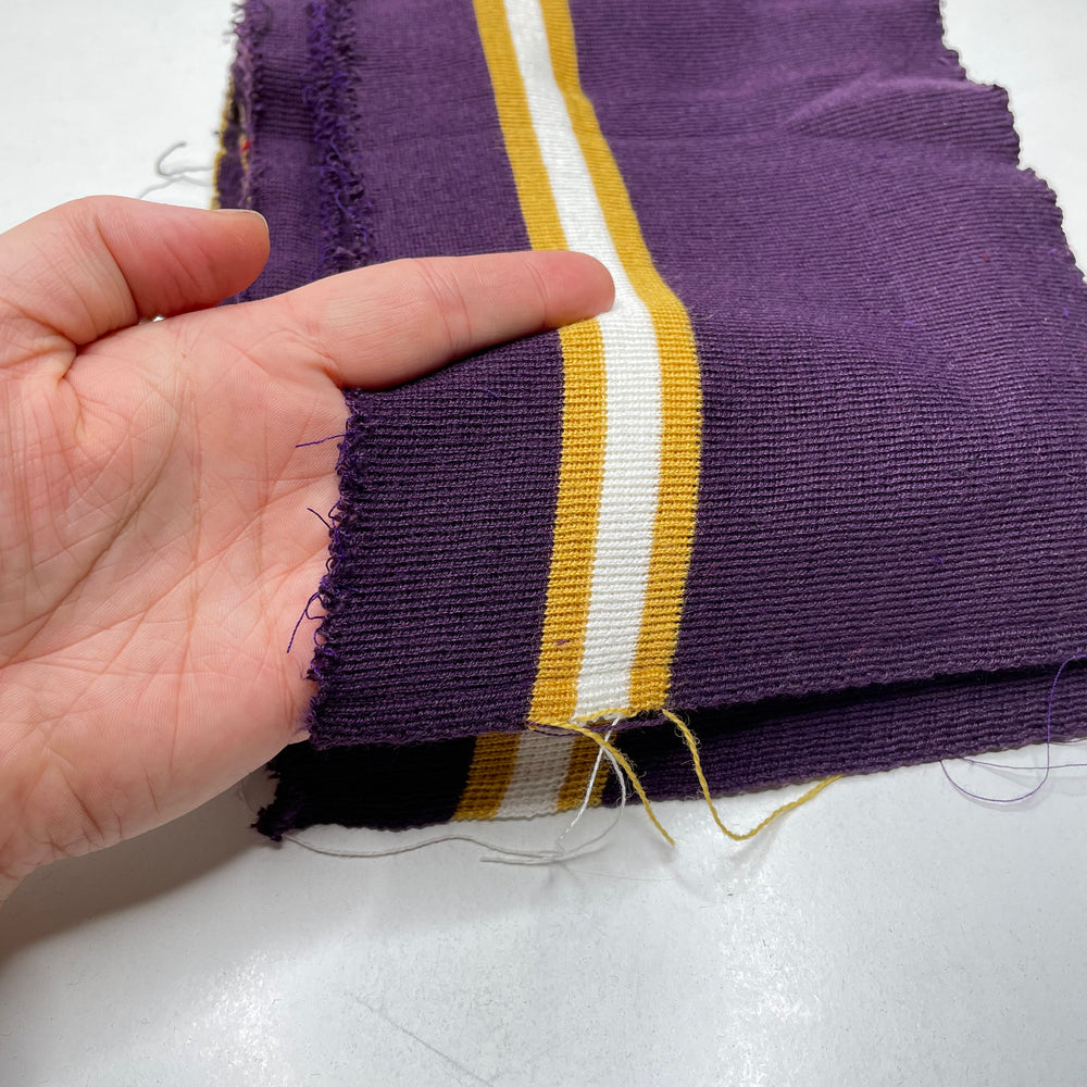 Ribbing - Double Width - Purple Multi Stripes - 2 Pack - FABCYCLE Deadstock and Sustainble Fabrics and Sewing Supplies (6823108477041)