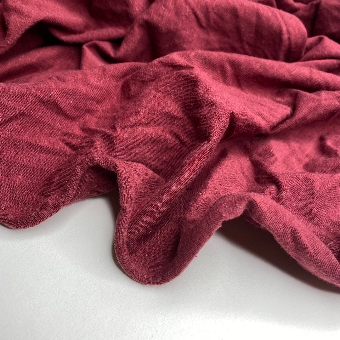 Rich Rose Chocolate - Cotton Blend Knit - Red - Bundles - FABCYCLE Deadstock and Sustainble Fabrics and Sewing Supplies (6561090470001)