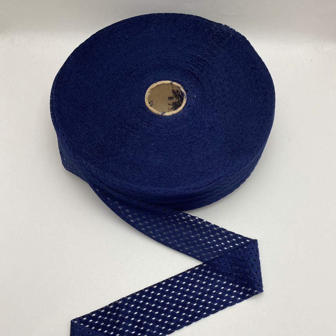 1 3/4" Bias Tape - Sport Mesh - Navy Blue - FABCYCLE Deadstock and Sustainble Fabrics and Sewing Supplies (6539967725681)