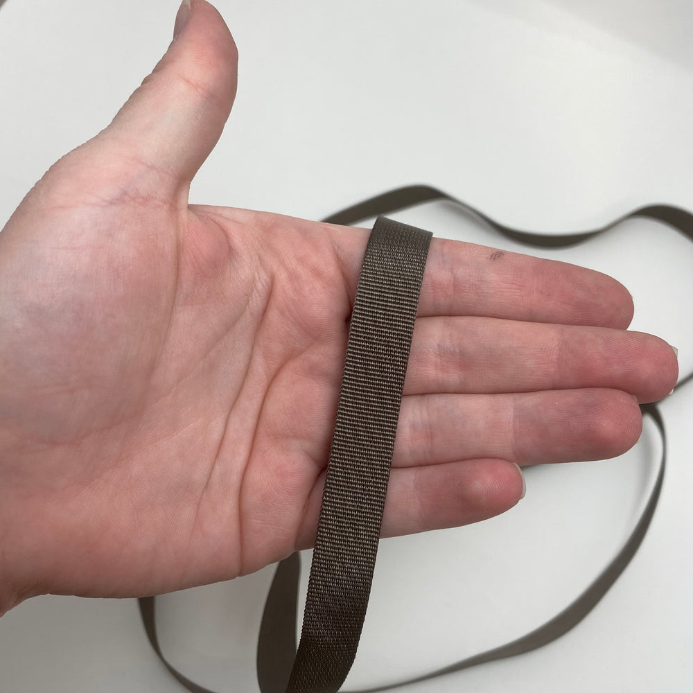 1/2” Ribbon - Light Brown - FABCYCLE Deadstock and Sustainble Fabrics and Sewing Supplies (6565027414129)
