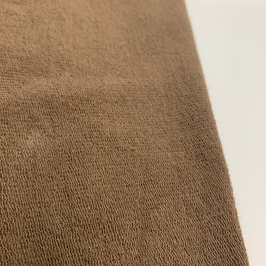 Chocolate Mousse - Bamboo Cotton French Terry - Knit - Brown - 1/2 Meter - FABCYCLE Deadstock and Sustainble Fabrics and Sewing Supplies (4547783753841)