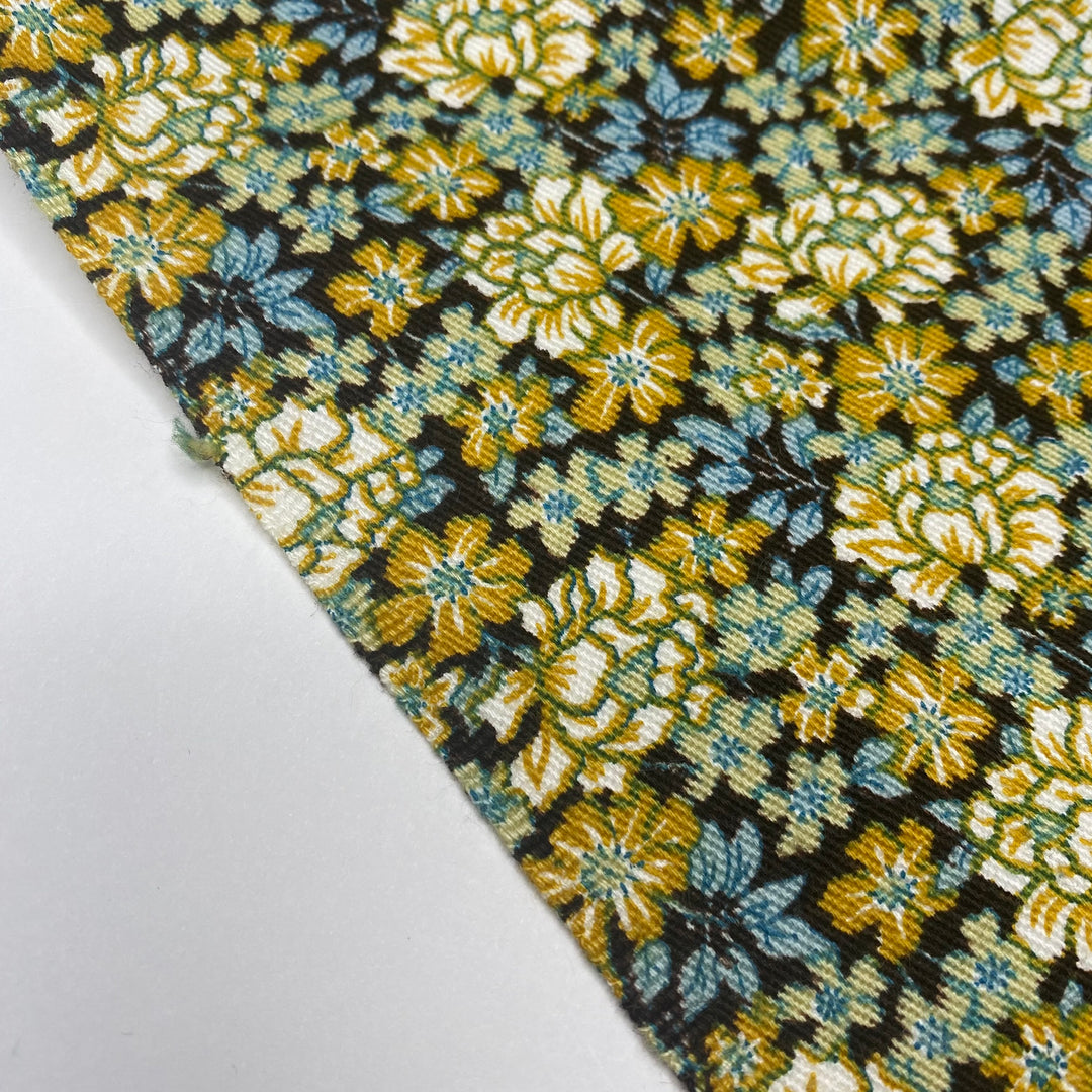 A Floral Dance - Twill Weave Cotton Woven - Yellow Multi Floral - Bundles - FABCYCLE Deadstock and Sustainble Fabrics and Sewing Supplies (6588370518129)
