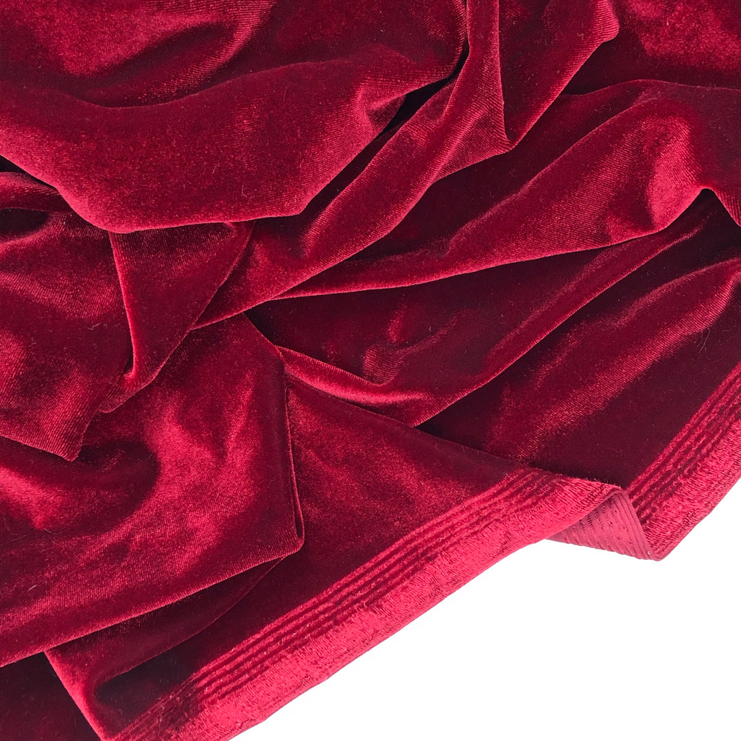 Ruby Slippers - Velour Knit - Red - 2.00M Bundle - FABCYCLE Deadstock and Sustainble Fabrics and Sewing Supplies (4625350590577)