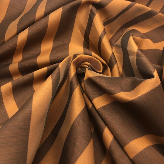 Chocolate &amp; Peanut Butter - Poly Woven Upholstery - Orange &amp; Brown - 1/2 Meter - FABCYCLE Deadstock and Sustainble Fabrics and Sewing Supplies (4572833579121)