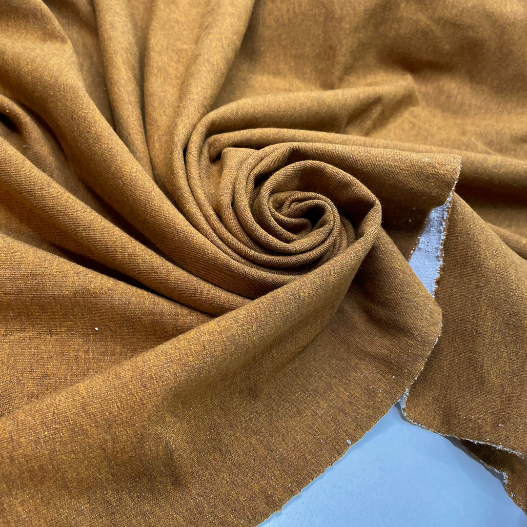 UB - Gingersnap - French Terry Natural Blend Knit - Brown/White - 0.95M Bundle - FABCYCLE Deadstock and Sustainble Fabrics and Sewing Supplies (6817807335537)