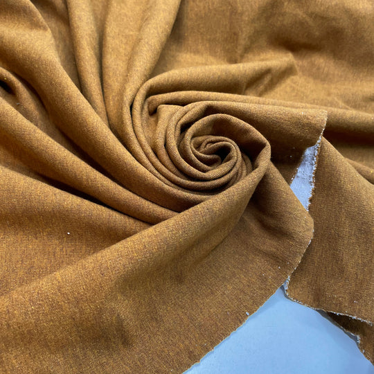UB - Gingersnap - French Terry Natural Blend Knit - Brown/White - 0.95M Bundle - FABCYCLE Deadstock and Sustainble Fabrics and Sewing Supplies (6817807335537)