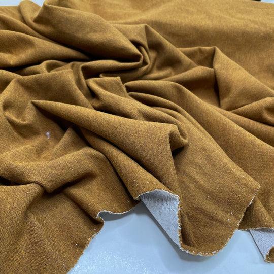 UB - Gingersnap - French Terry Natural Blend Knit - Brown/White - 0.95M Bundle - FABCYCLE Deadstock and Sustainble Fabrics and Sewing Supplies (6817807335537)