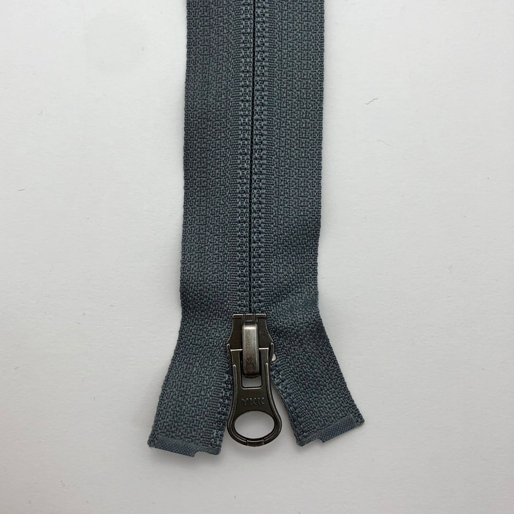 26" Invisible Coil Zipper - Separating - Stone Grey - 5 Pack - FABCYCLE Deadstock and Sustainble Fabrics and Sewing Supplies (4593452712049)