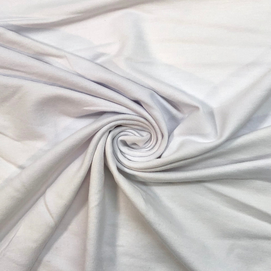 Snow White - Bamboo Cotton Terry Knit - White - 1/2 Meter - FABCYCLE Deadstock and Sustainble Fabrics and Sewing Supplies (4616037990513)
