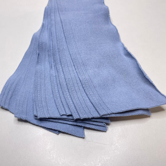 Collars Ribbing - Light Blue - 10 Pack - FABCYCLE Deadstock and Sustainble Fabrics and Sewing Supplies (6822733316209)