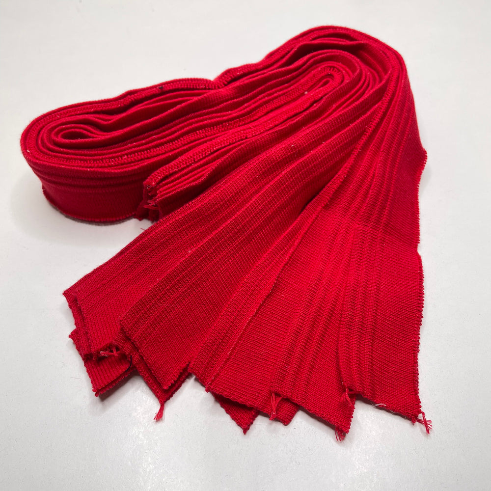 Waistbands Ribbing - Red - 10 Pack - FABCYCLE Deadstock and Sustainble Fabrics and Sewing Supplies (6822737018993)