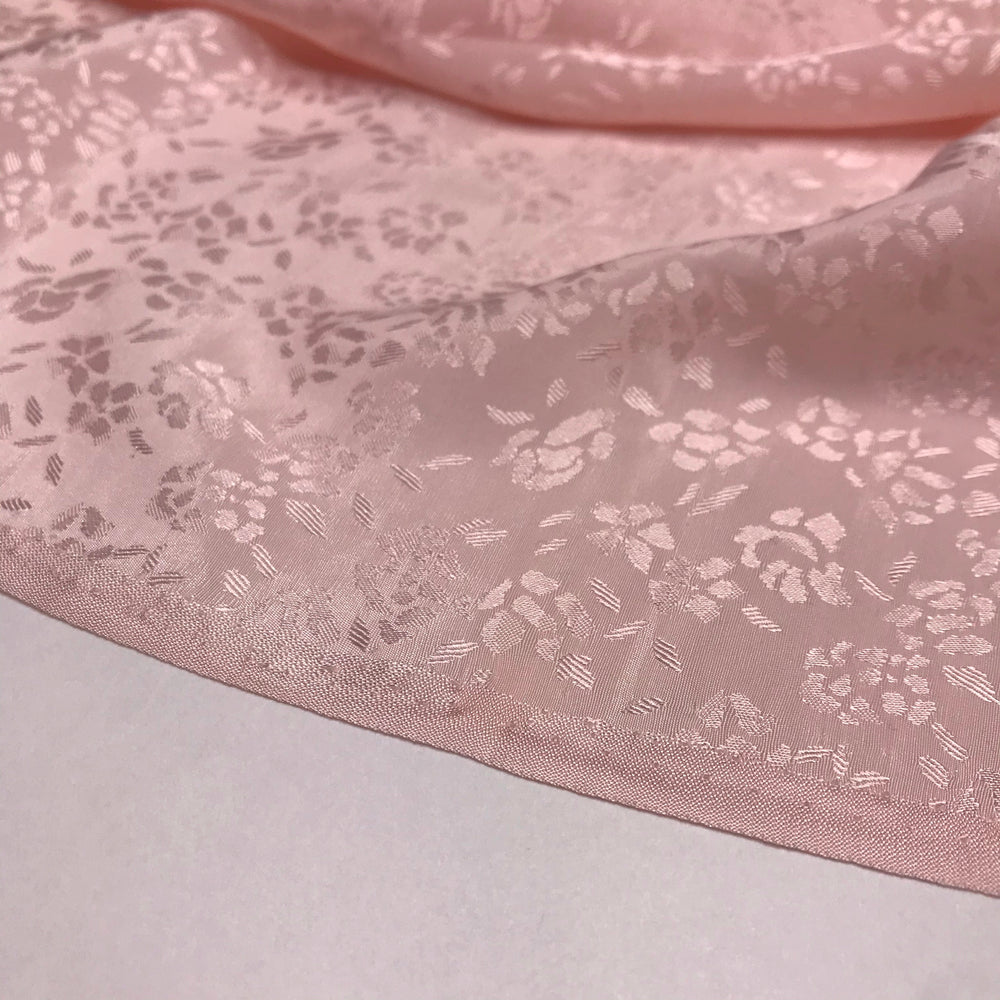 Silky Scarf - Poly Woven - Pink Floral - 1.1M Bundle - FABCYCLE Deadstock and Sustainble Fabrics and Sewing Supplies (6577775018097)