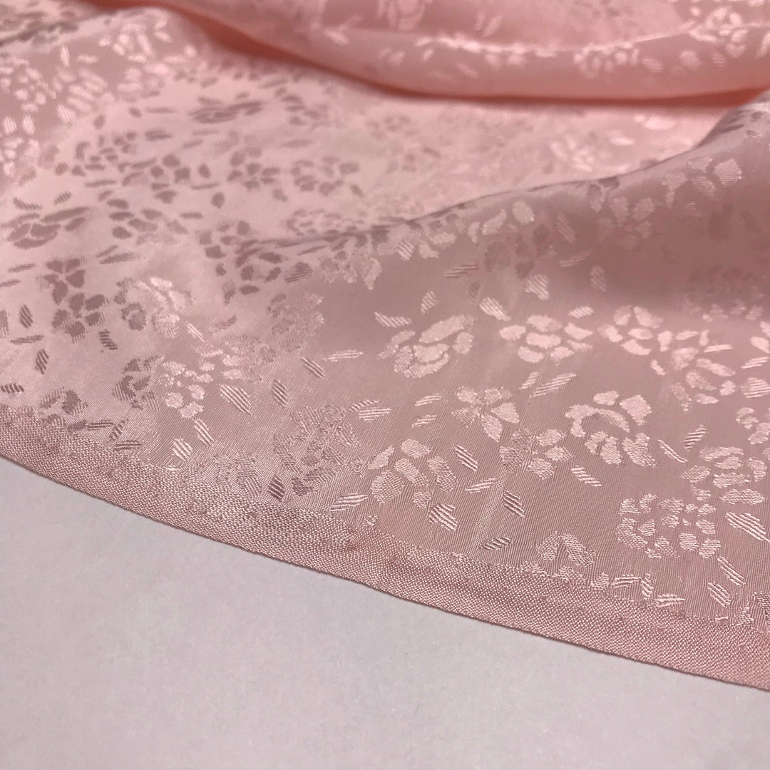 Silky Scarf - Poly Woven - Pink Floral - 1.1M Bundle - FABCYCLE Deadstock and Sustainble Fabrics and Sewing Supplies (6577775018097)