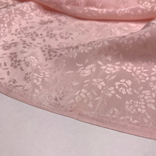 Silky Scarf - Poly Woven - Pink Floral - 1.1M Bundle - FABCYCLE Deadstock and Sustainble Fabrics and Sewing Supplies (6577775018097)