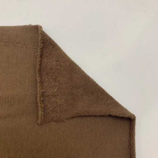 Chocolate Mousse - Bamboo Cotton French Terry - Knit - Brown - 1/2 Meter - FABCYCLE Deadstock and Sustainble Fabrics and Sewing Supplies (4547783753841)