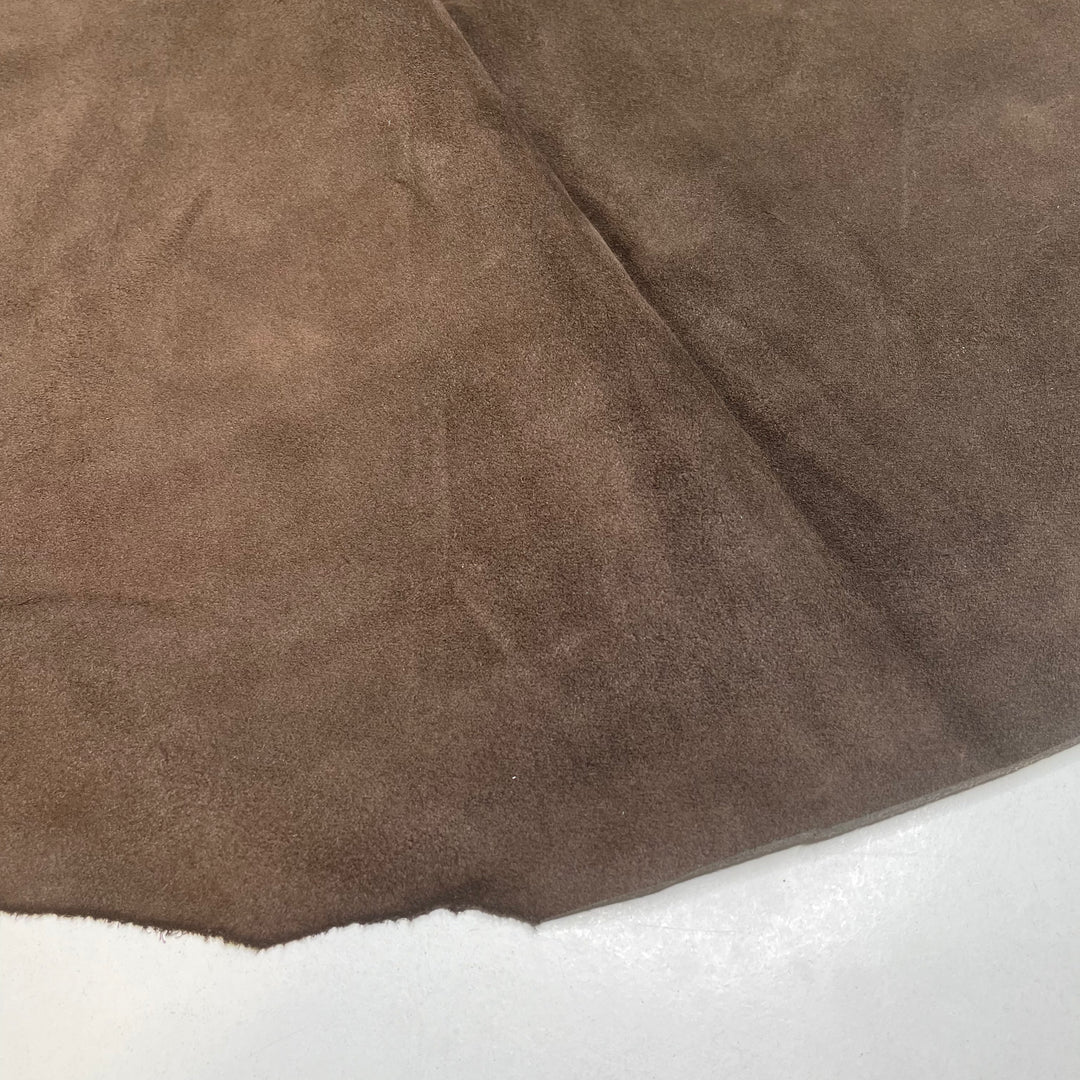Dark Soil Joy - Suede Leather - Dark Brown - 0.67M Bundle - FABCYCLE Deadstock and Sustainble Fabrics and Sewing Supplies