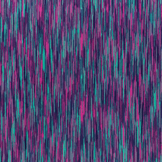High Vibrations - Polyester Blend Knit - Bright Purple / Pink / Turquoise / Black- 1/2 Meter - FABCYCLE Deadstock and Sustainble Fabrics and Sewing Supplies (4610659647601)