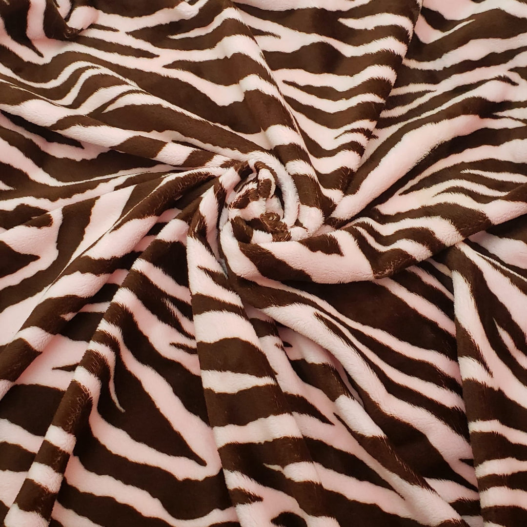 Sea of Zebras - Poly-Cotton Plush Woven - 1/2 Meter - FABCYCLE Deadstock and Sustainble Fabrics and Sewing Supplies (4563281641585)