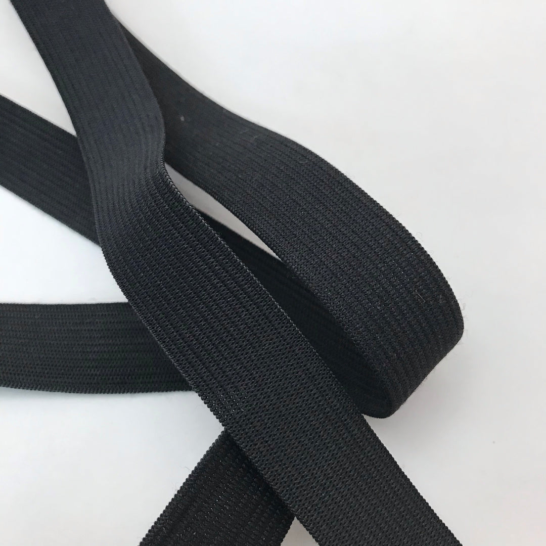 20mm Black Elastic - 1M - FABCYCLE Deadstock and Sustainble Fabrics and Sewing Supplies (4465634705521)