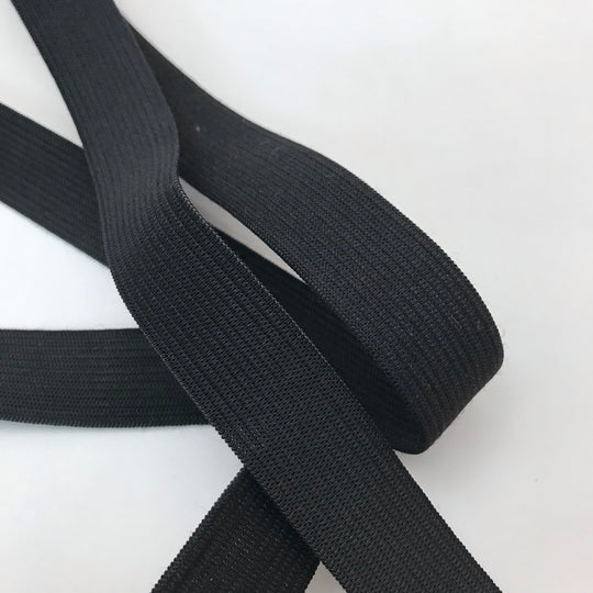 20mm Black Elastic - 1M - FABCYCLE Deadstock and Sustainble Fabrics and Sewing Supplies (4465634705521)