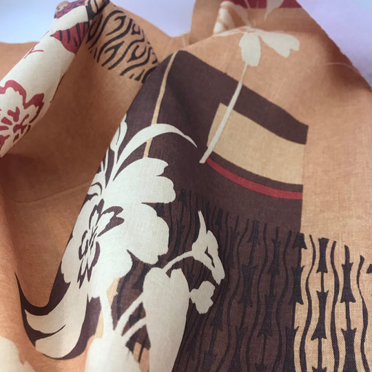 Botanical Sunset - Poly Woven Upholstery - 1/2 Meter - FABCYCLE Deadstock and Sustainble Fabrics and Sewing Supplies (4555393106033)