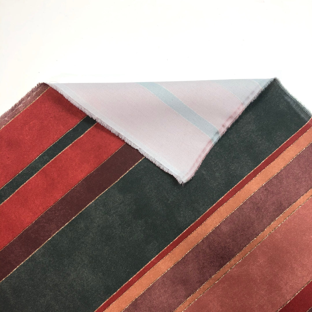 Holiday Table Runner - Polyester Woven - Red / Dark Green / Maroon - 2.75M Bundle - FABCYCLE Deadstock and Sustainble Fabrics and Sewing Supplies (4607404605553)