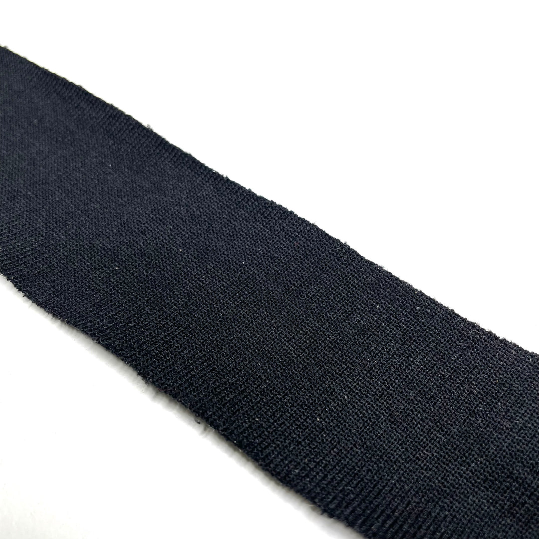 1 ¾" Continuous Knit Bias Tape - Black - 1M - FABCYCLE Deadstock and Sustainble Fabrics and Sewing Supplies (6660897833073)