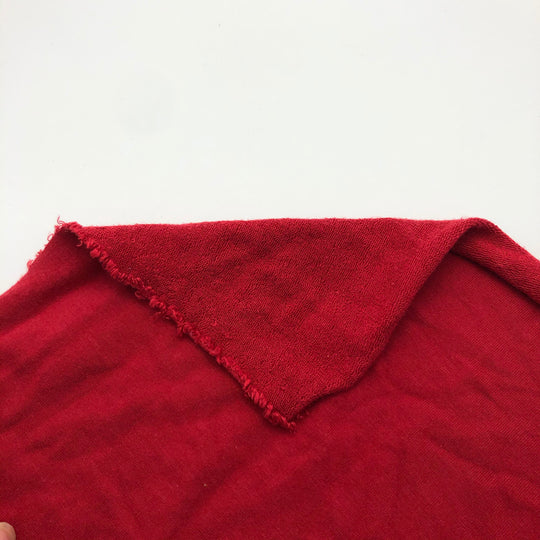 Clifford Red - Bamboo French Terry Knit - Bright Red - 1.50M Bundle - FABCYCLE Deadstock and Sustainble Fabrics and Sewing Supplies (4592791027825)