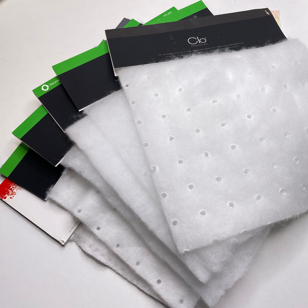 Batting Swatches 7-Pack - Batting Poly Woven - White - 0.25M Bundle - FABCYCLE Deadstock and Sustainble Fabrics and Sewing Supplies