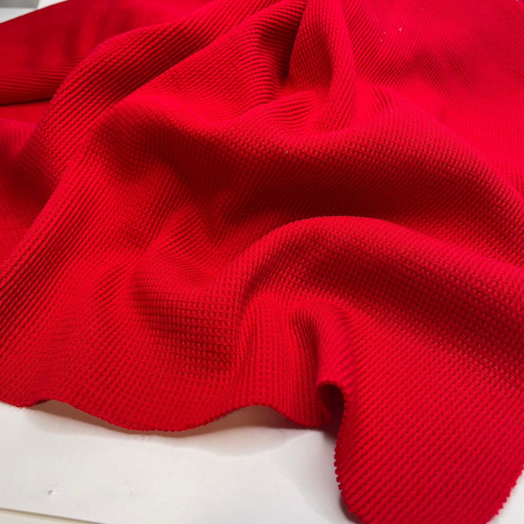 Waffle Knit Pack - Cotton Blend - Red - 3 Pack - FABCYCLE Deadstock and Sustainble Fabrics and Sewing Supplies