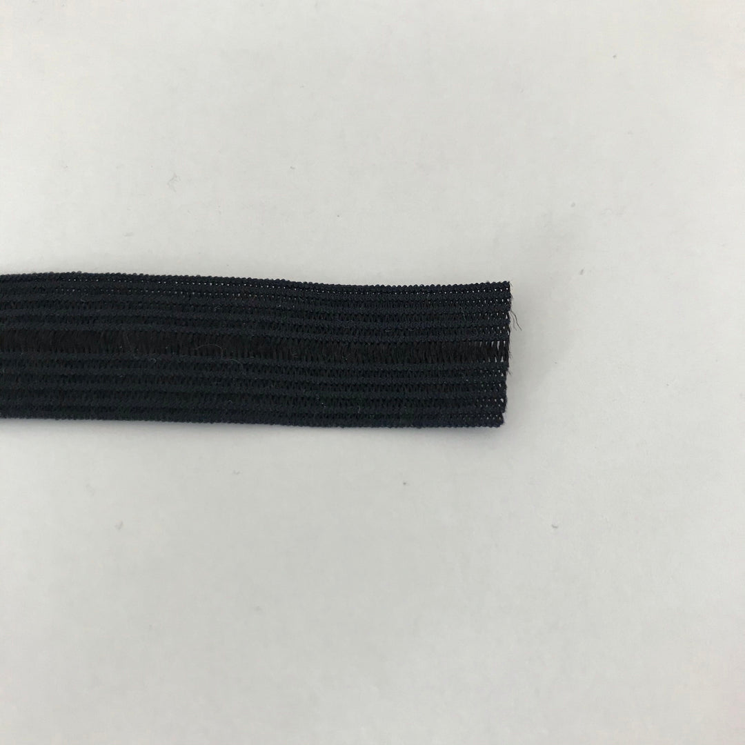 15mm Knit Fold Over Elastic - Black - 1M - FABCYCLE Deadstock and Sustainble Fabrics and Sewing Supplies (4451405267057)