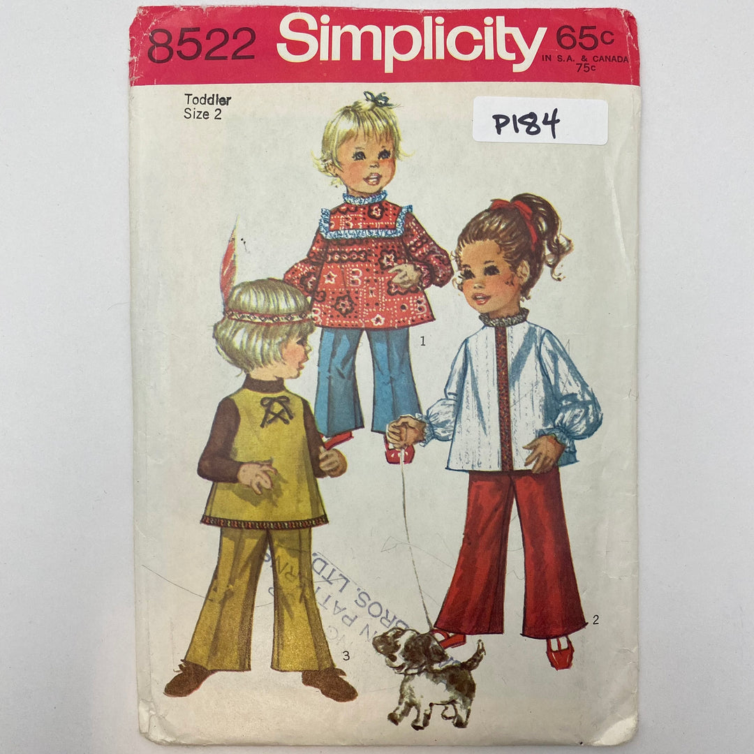 Sewing Pattern - Children - Simplicity 8522 - FABCYCLE Deadstock and Sustainble Fabrics and Sewing Supplies (6550726541425)