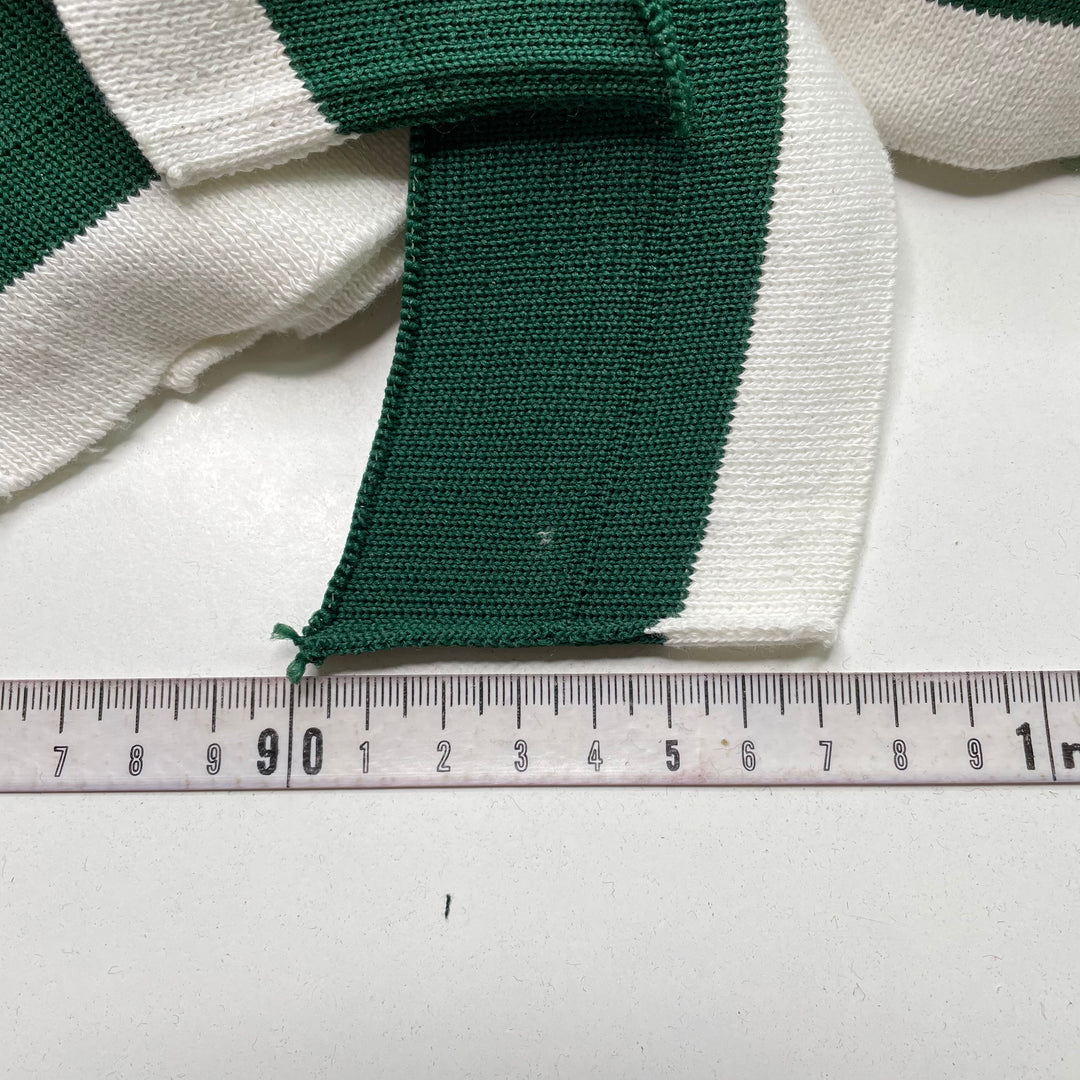 Ribbing - Double Width - Green/White - 11 Pack - FABCYCLE Deadstock and Sustainble Fabrics and Sewing Supplies (6823138164849)