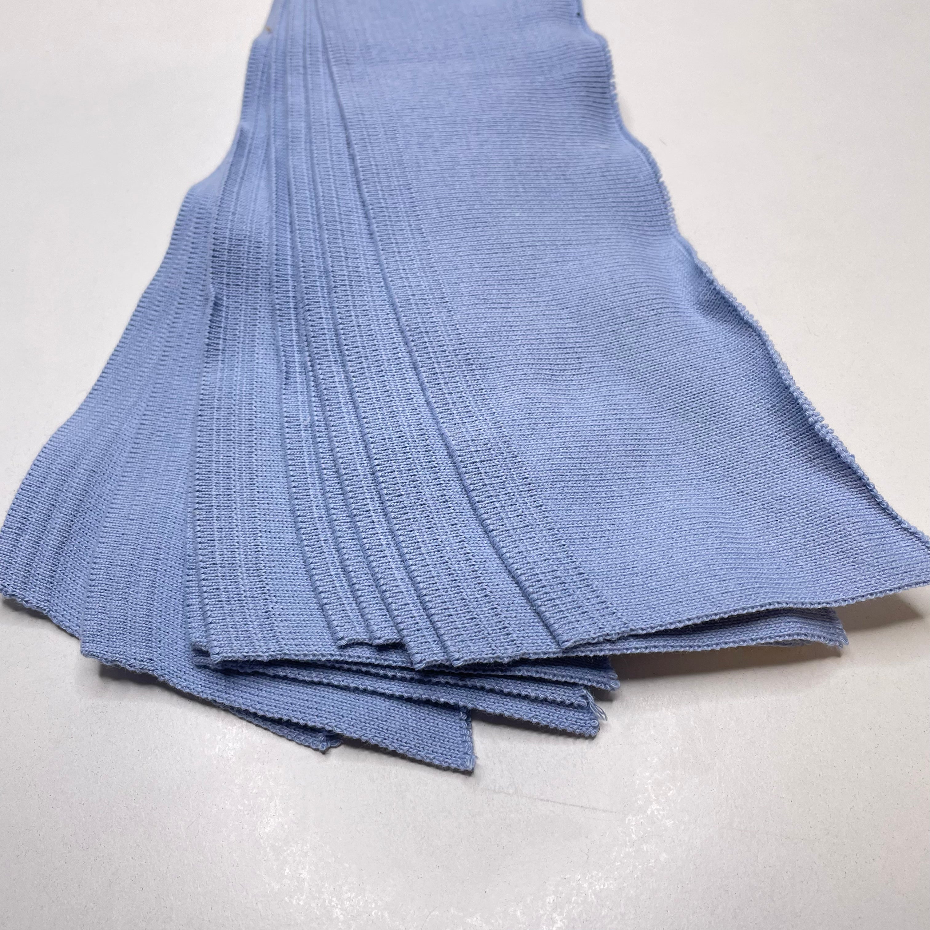 Collars Ribbing - Light Blue - 10 Pack - FABCYCLE Deadstock and Sustainble Fabrics and Sewing Supplies (6822732955761)