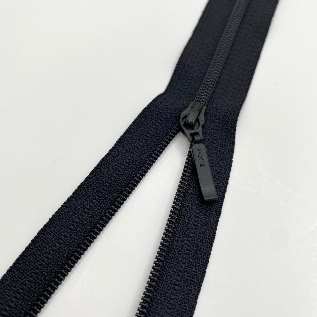 6 1/2” Coil Zipper - Closed-End - Black - 10 Pack - FABCYCLE Deadstock and Sustainble Fabrics and Sewing Supplies (6574594228337)