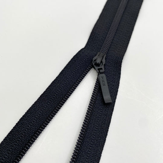 6 1/2” Coil Zipper - Closed-End - Black - 10 Pack - FABCYCLE Deadstock and Sustainble Fabrics and Sewing Supplies (6574594228337)