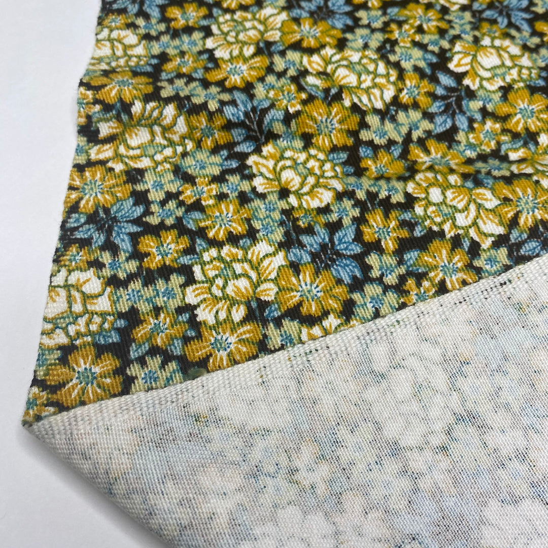 A Floral Dance - Twill Weave Cotton Woven - Yellow Multi Floral - Bundles - FABCYCLE Deadstock and Sustainble Fabrics and Sewing Supplies (6588370518129)