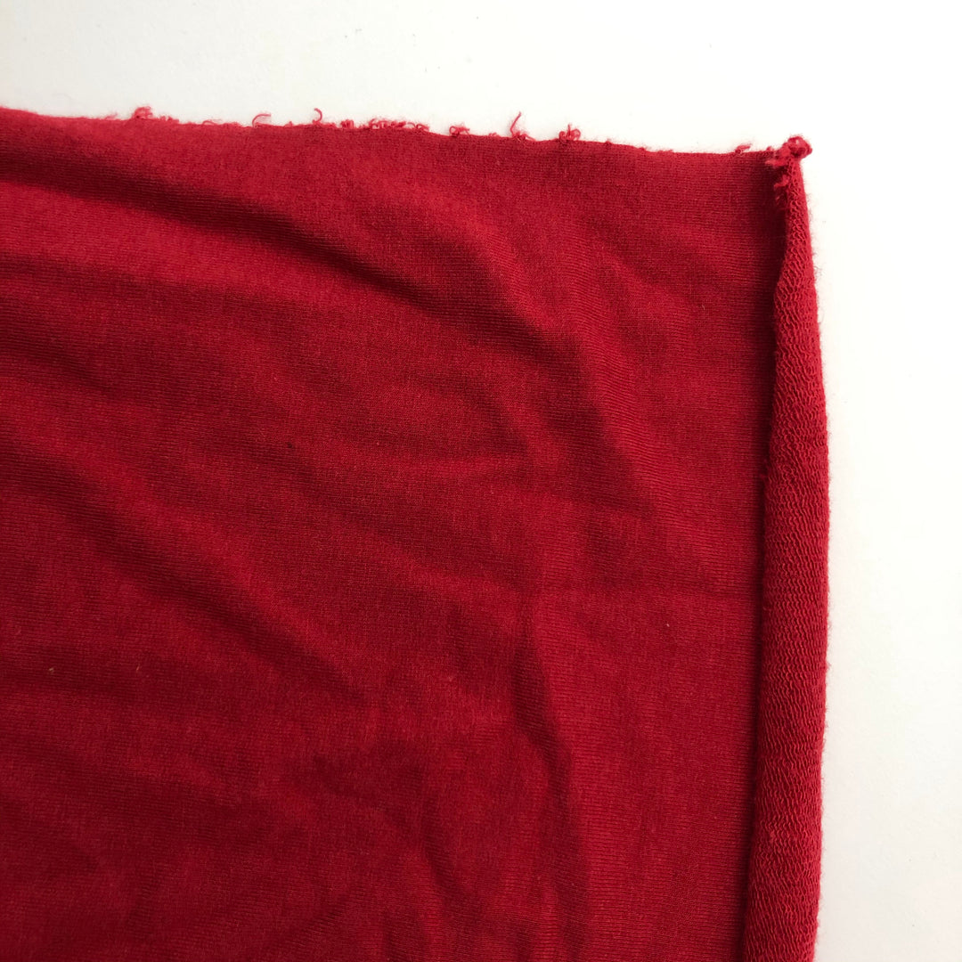Clifford Red - Bamboo French Terry Knit - Bright Red - 1.50M Bundle - FABCYCLE Deadstock and Sustainble Fabrics and Sewing Supplies (4592791027825)