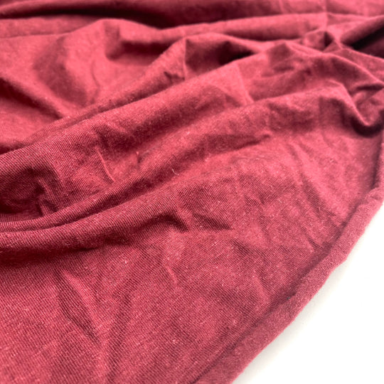 Rich Rose Chocolate - Cotton Blend Knit - Red - Bundles - FABCYCLE Deadstock and Sustainble Fabrics and Sewing Supplies (6561090470001)