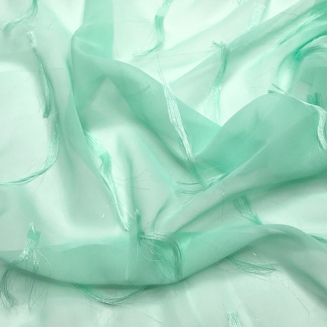 UB - Mint Tassels Tea - Poly Woven - Mint - 1.21M Bundle - FABCYCLE Deadstock and Sustainble Fabrics and Sewing Supplies (6611284459633)