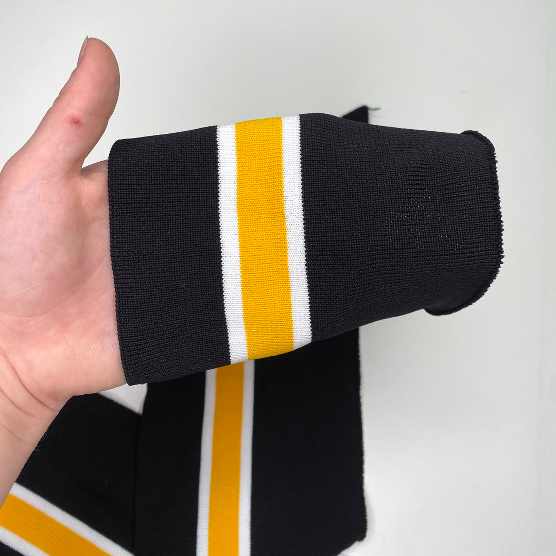 Waistbands Ribbing - Black Multi Stripes - FABCYCLE Deadstock and Sustainble Fabrics and Sewing Supplies (6589018636401)