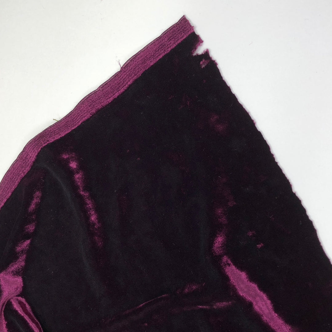 Luxurious - Crushed Velour Knit - Dark Purple - 2.50M Bundles - FABCYCLE Deadstock and Sustainble Fabrics and Sewing Supplies (4625350033521)