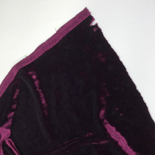 Luxurious - Crushed Velour Knit - Dark Purple - 2.50M Bundles - FABCYCLE Deadstock and Sustainble Fabrics and Sewing Supplies (4625350033521)