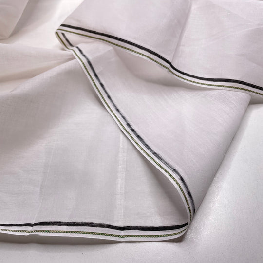 UB - Keep It Light - Made In India Gauze Cotton Woven - White - 4M Bundle - FABCYCLE Deadstock and Sustainble Fabrics and Sewing Supplies